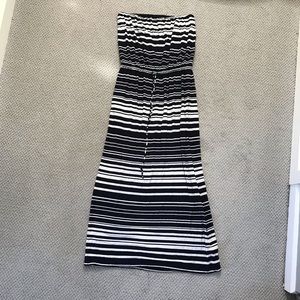 J. Crew Navy and White Stripe Maxi - Size M